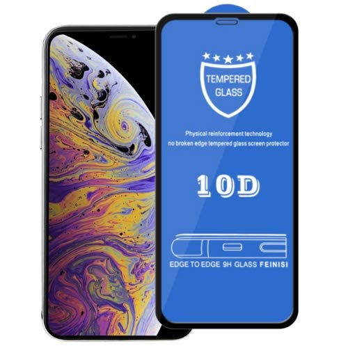 10D - iPhone XS Max Tempered Glass (Edge to Edge Full Screen Coverage)