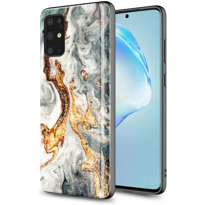 Samsung Galaxy S20 Plus Marble Glass Silicone Case Cover (Assorted Color)