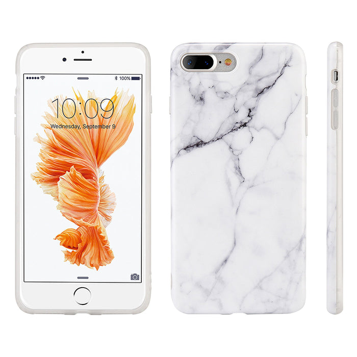 iPhone 7 Plus & iPhone 8 Plus Marble Soft Silicone Case Cover (Assorted Color)