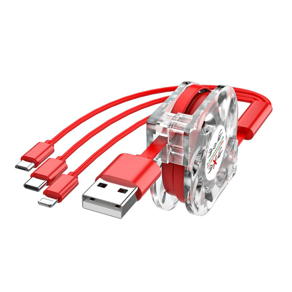 3 in 1 Multi Functional USB Data Cable - Lightning/Micro/Type C (Multi ...