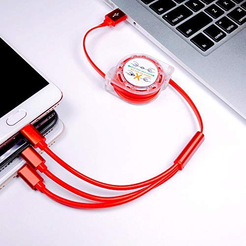 3 in 1 Multi Functional USB Data Cable - Lightning/Micro/Type C (Multi-Colour/ Without Packaging)
