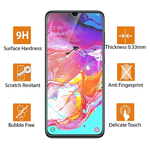 Samsung Galaxy A70 Tempered Glass (Scratch Resistance And Smudge Free)