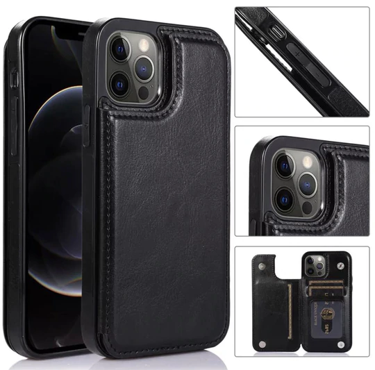 Retro PU Flip Leather Case Multi Card Holder for iPhone 13 Mini, iPhone 13, iPhone 13 Pro, iPhone 13 Pro Max