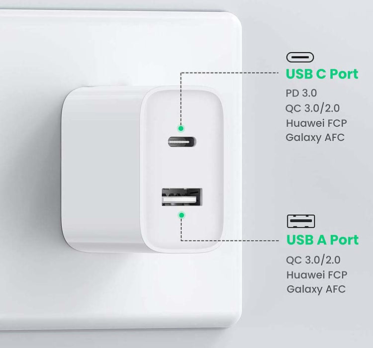 Samsung 30W Dual Port USB-C & USB Super Fast Charging Wall Charger