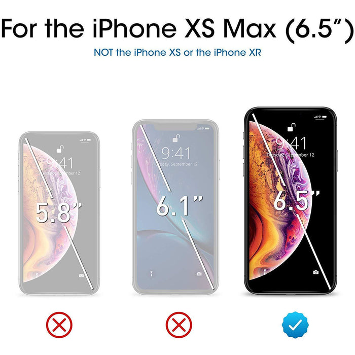 10D - iPhone XS Max Tempered Glass (Edge to Edge Full Screen Coverage)
