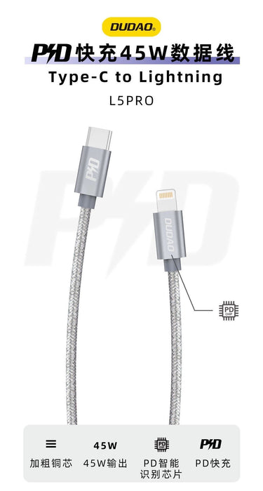 DUDAO PD65W - Type C Cable to Lightning Cable