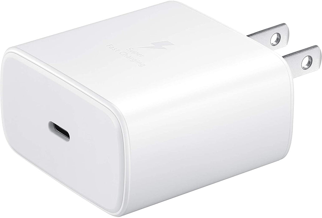 Samsung 30W USB-C Super Fast Charging Wall Charger - White (US Version), 30W TA w/ Cable, Black