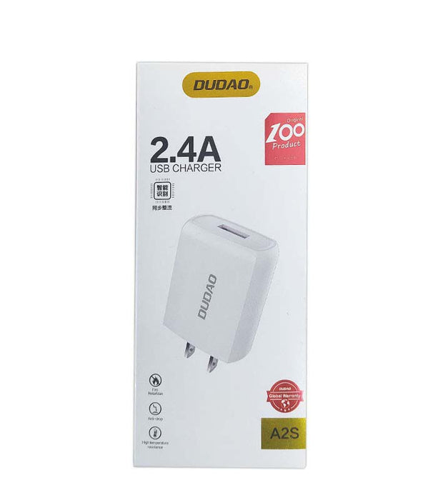 USB Charging Wall Adapter (DUDAO Quick Charge 2.4A / White)