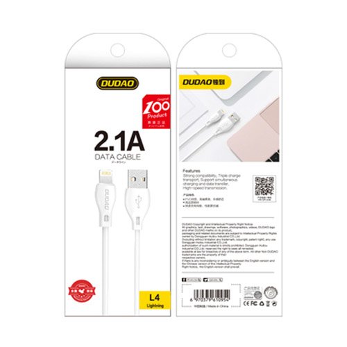 Lightning (iPhone) USB 2.4A Data Charging Cable 1 Meter (Box Packaging)